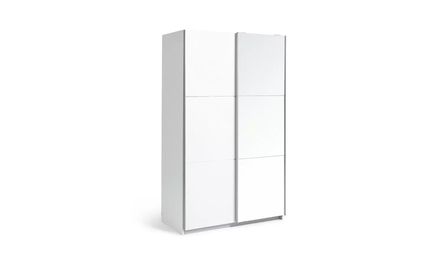 Habitat Holsted Small White & Mirror Wardrobe